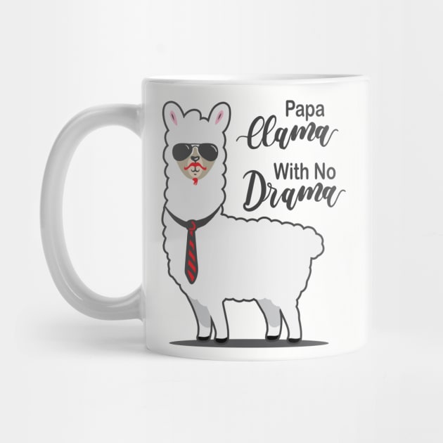 Papa Llama With No Drama by Alema Art